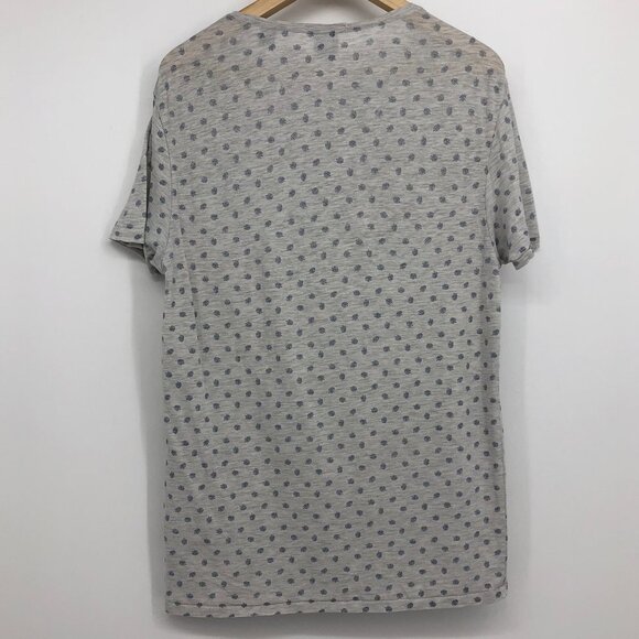 Scotch and Soda light grey palm leaf novelty all over print scoop neck T-shirt M - Picture 2 of 12